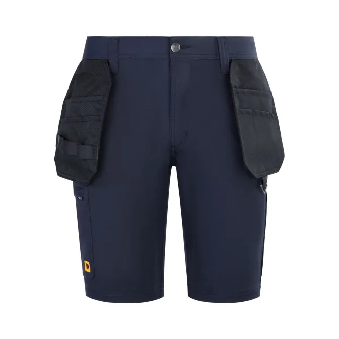 JCB Workwear Unisex Stretch Holster Pocket Shorts — Navy Blue